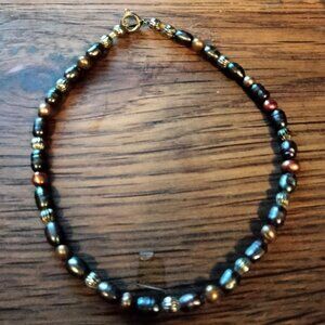 Anklet Bracelet 10 Inch Metallic Silver Gray Boho Beachy Spring Break Handmade